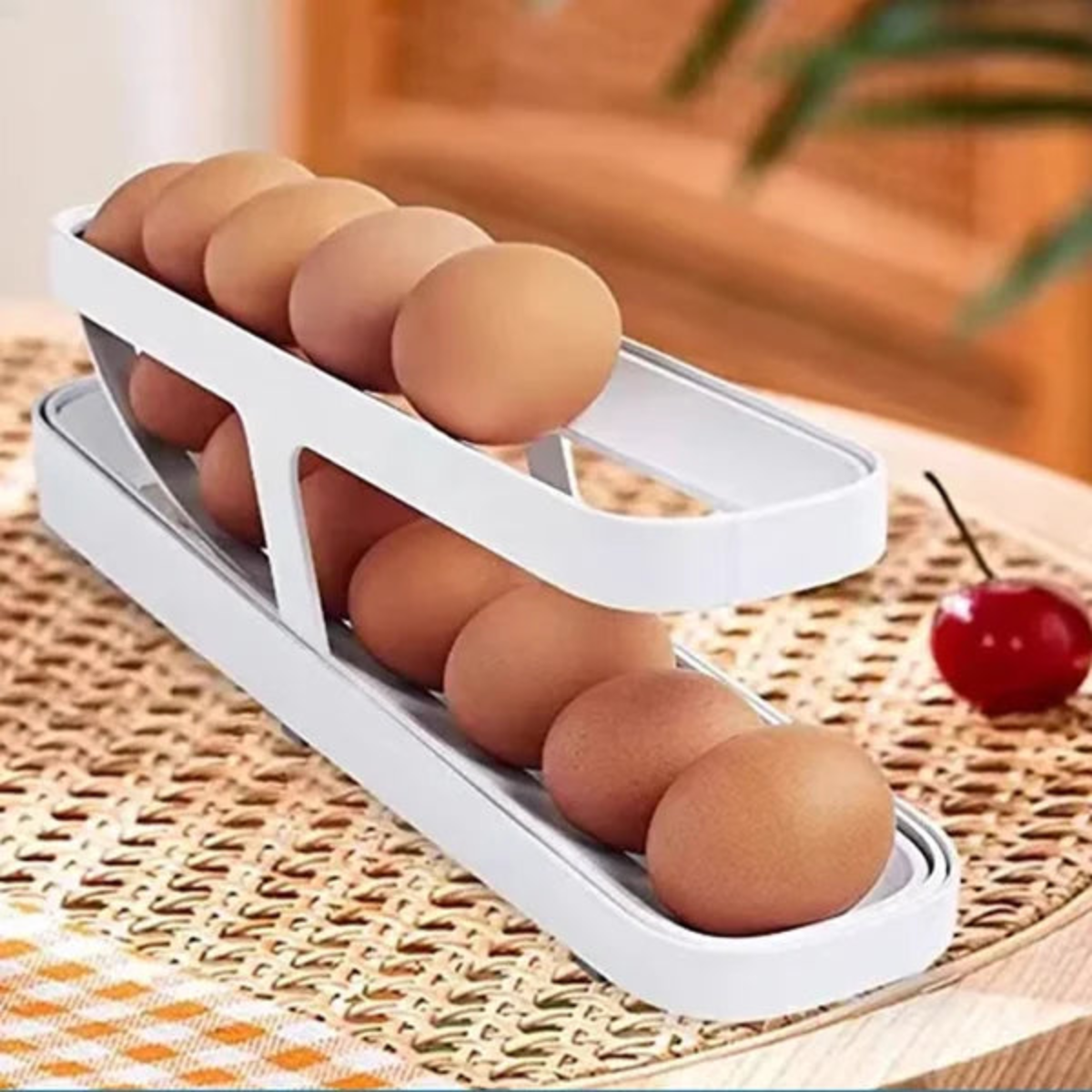 حامل بيض أنيق لتخزين مضغوط وعملي